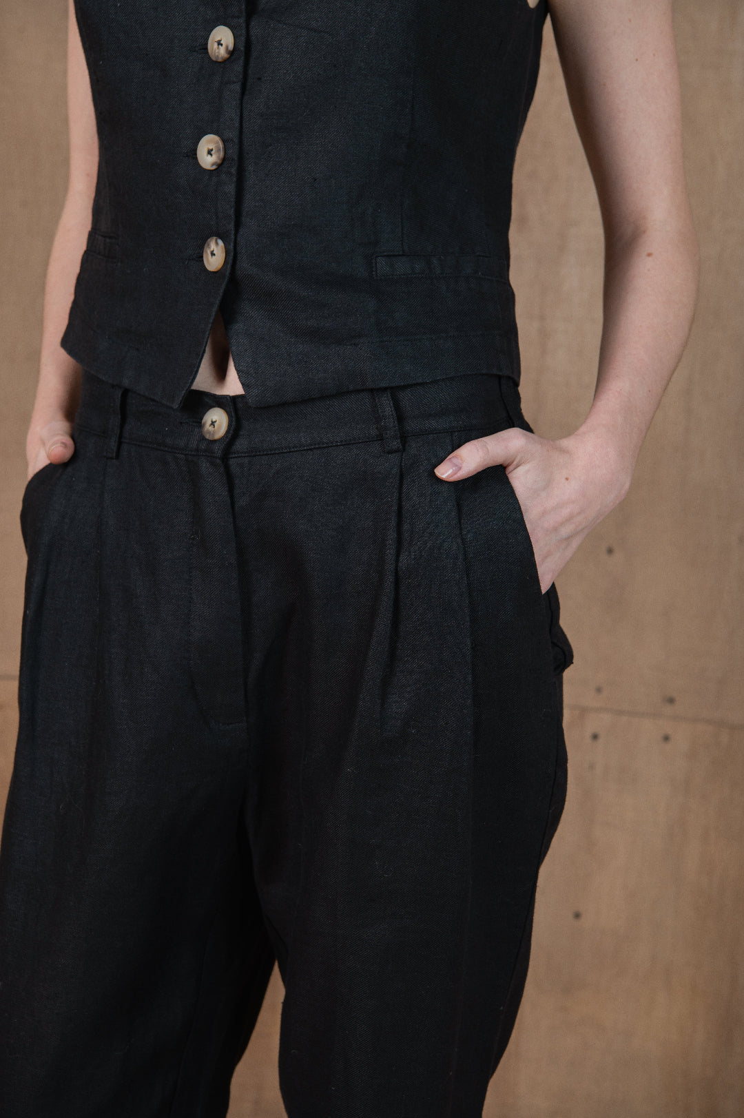 100% Linen Trousers Milano